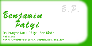 benjamin palyi business card